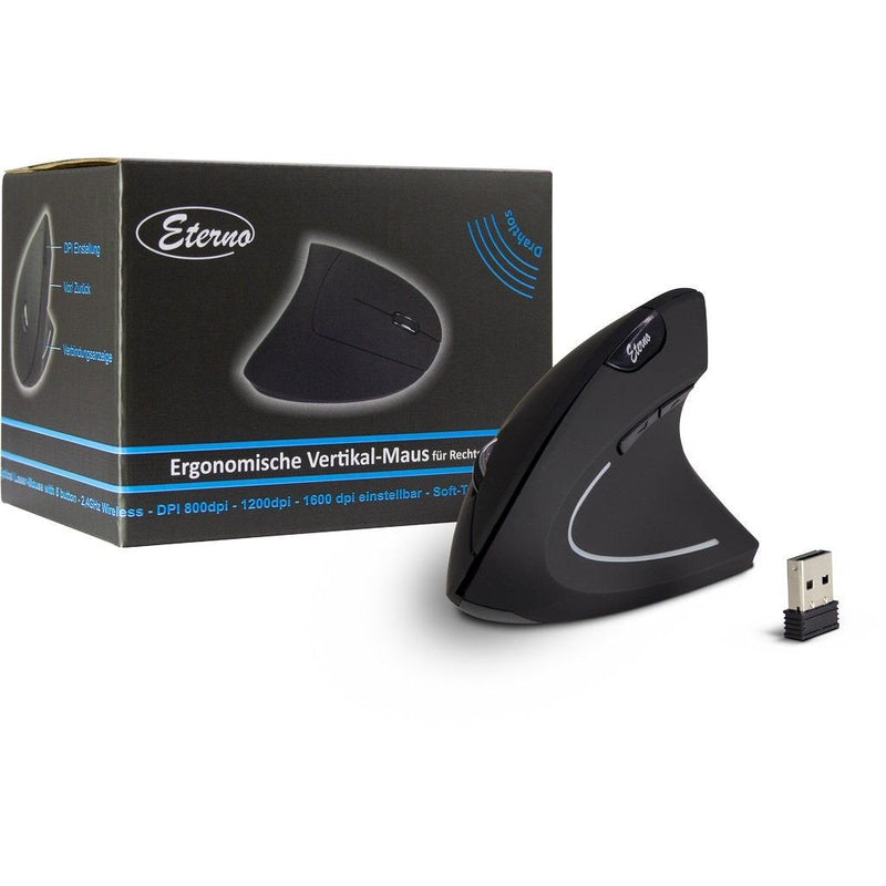 Inter-tech KM-206R Mouse RF Wireless Óptico 1600 DPI Ambidextro