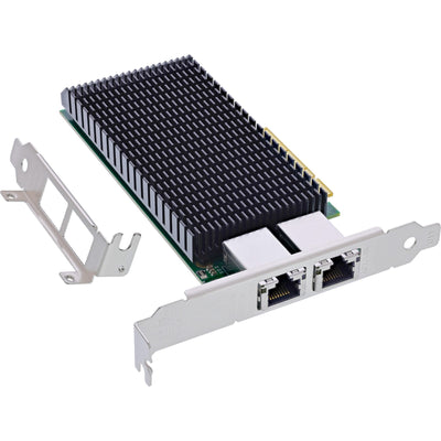 Inline® Dual 10-Gigabit Network Card, 2x RJ45 10GB/S, PCIE X8, Incl. Lp Bracket — image 1