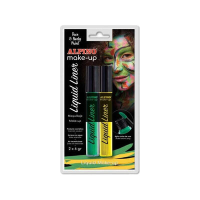 Alpino Make-up Liquid Liner Pack With 2 Botes Makeup Liquido With Aplicador - Se Lava With Water - Testado — image 1
