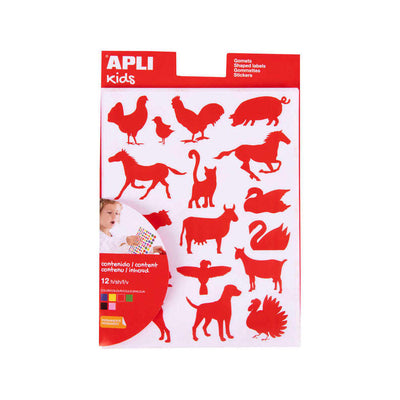Apli Bag Gomets Adhesive Permanente With Formas Animales Granja - 204 Gomets Bag - Desarrolla — image 1