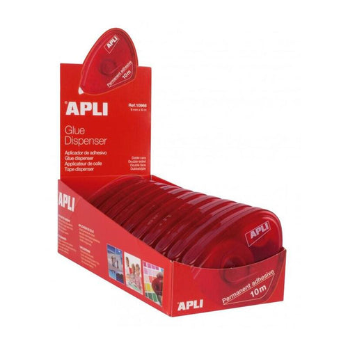 Apli Expositor 10 Aplicadores Adhesivos Double Cara 8MM X 10M — image 1
