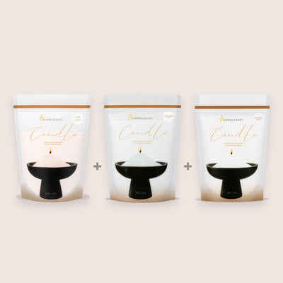 B Refill Trio, Dark Honey, Lemongrass Ginger, Diamond Dust, 3 × 350g