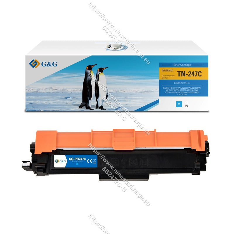 G&g Toner Compatible With Brother TN-247C Cyan