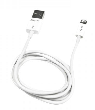 Approx USB Cable Datos And Charging APPC32 a Lightning And Microusb Iphone/Android 1M White — image 1