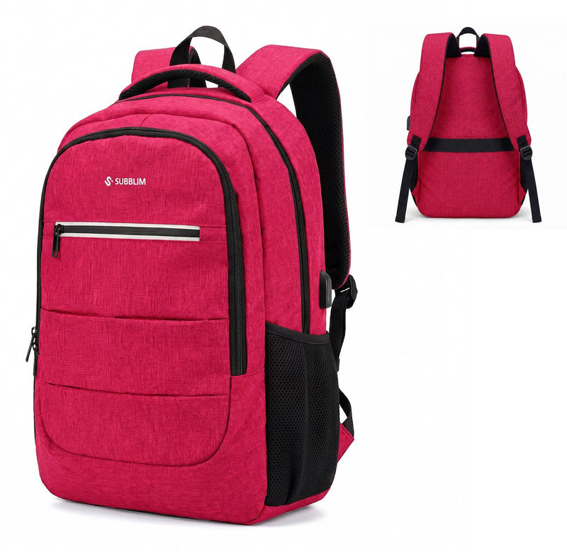 Subblim Backpack City Plus Backpack Laptops Up To 15.6' Port USB Red