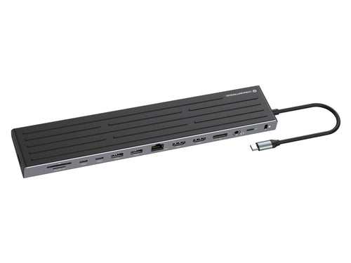 Conceptronic Docking USB-C DONN32B a 2x HDMI 1XDP 2x USB-C Pd 100W 3x USB-A 5GB 1XSD 1XMICROSD 1x RJ45 — image 1