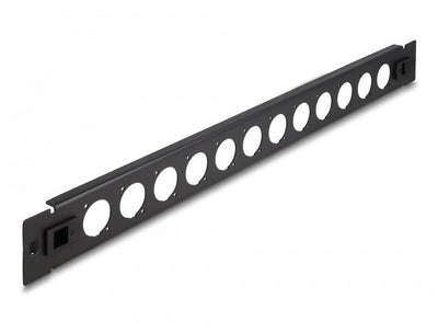 Delock 19 D-typ Patchpanel 12 Port Tool-free Black — image 1
