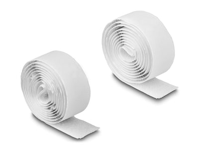 Delock 19061 Tape Hook And Lazo Self-adhesive 1M X An 20MM White — image 1