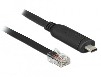 Delock Adapter USB 2.0 Typ-c Male 1 X Seriell RS-232 RJ45 Male 2,0M — image 1