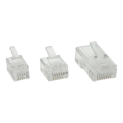 Inline Connector Modular 8P8C RJ45 Crimpar a Cable Flat ISDN 100 Units — image 1