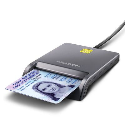 Axagon Reader Card CRE-SM3T USB Smart Card Flat Smart Indoor USB 2.0 Black — image 1