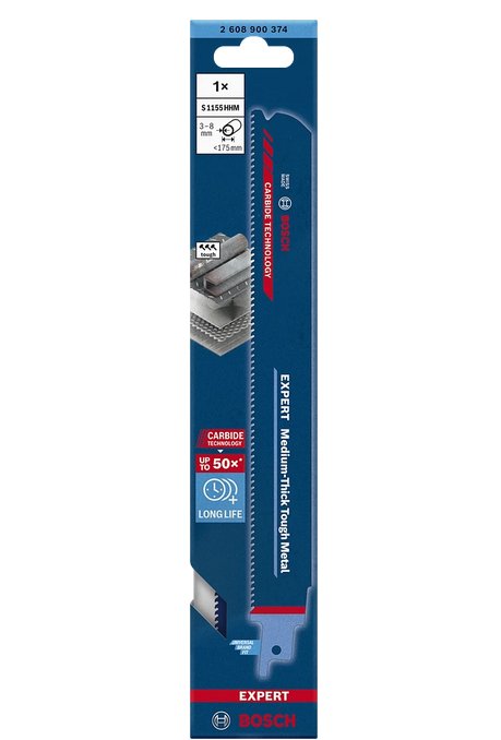 Bosch Hoja Saw Sable Expert 'thick Tough Metal S 1155 Chc, 3 Pieces 2608900369