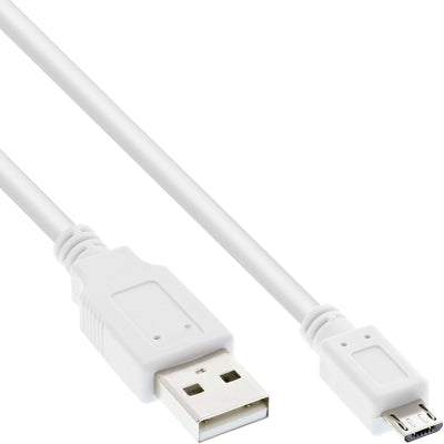 Inline Cable Micro USB 2.0 Connector USB-A a Connector Micro-b White 1,5M — image 1