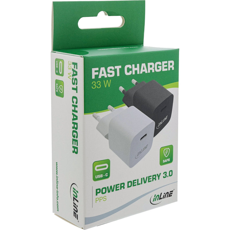Charger USB Line USB-C Único, Entrega Energía, Pps, 33W, White