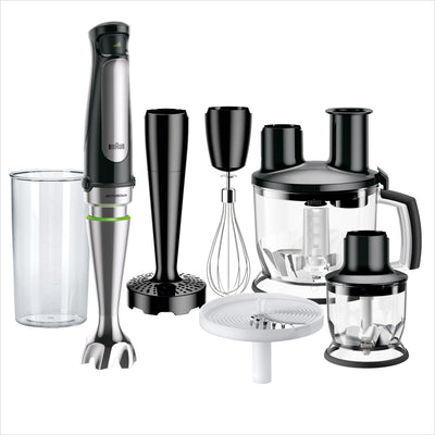 Braun Mq 7087X, 1,2 L, 0,35 L, Blender Inmersión, Black Steel Inoxidable, 1,2M, Steel Inoxidable — image 1
