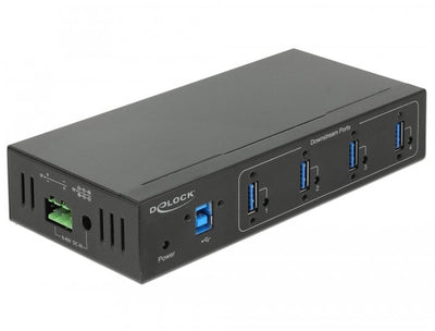Delock 63309 Hub External Industrial 4 X USB 3.0 Typ-a, USB Hub Black — image 1
