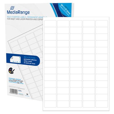 Mediarange MRINK151 Label Self-adhesive White Permanente 3250 Pieces