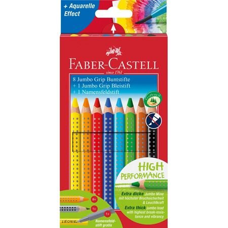 Emuche Promocional Pencils Colours Faber-camell Jumbo Grip 8 + 1 + 1