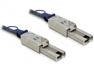 Delock Angeschlossenes External Scsi (sas)-cable (serie) - 4X Shielded Mini Multilane Sas (SFF-8088), 26-POLOS — image 1
