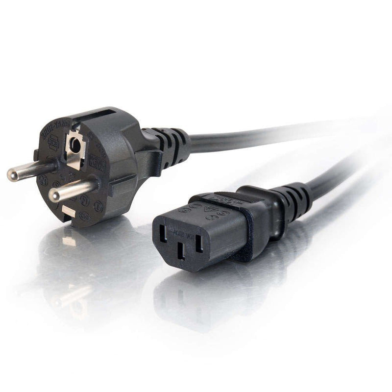 C2G Universal Power Cord Cable Power Cee 7/7 (m) a Power IEC 60320 C13 10M Moldeado Black