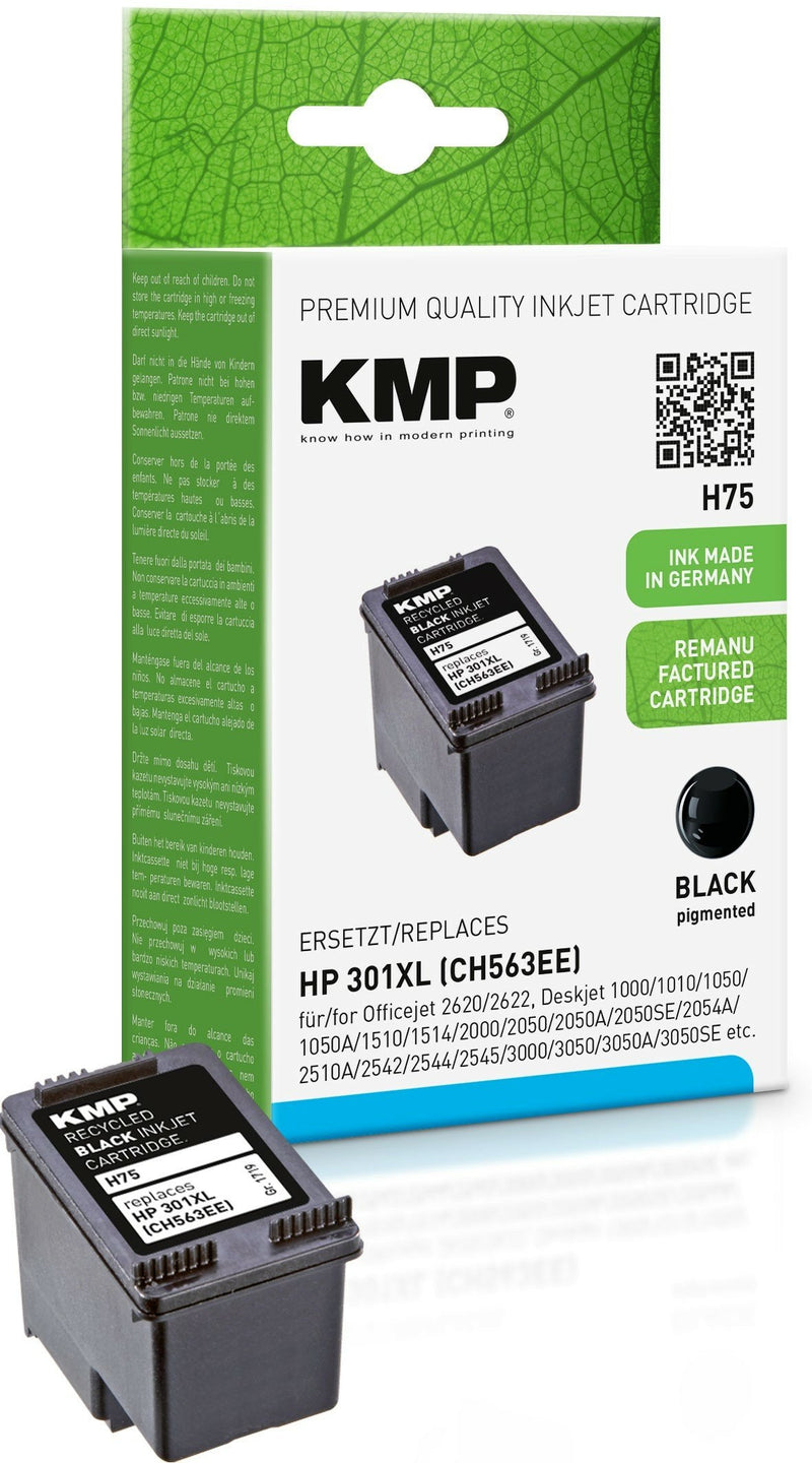 Kmp Cartridge HP CH563EE NR.301XL Black 600 S. H75 Recargado