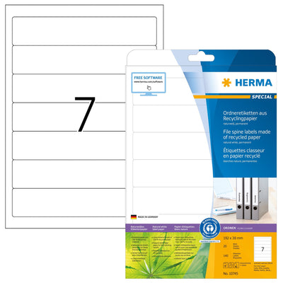 Herma Labels Ring Binder Recycling A4 20 Hojas 192X38 — image 1