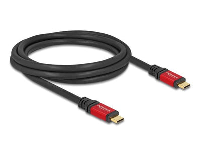 Delock 80051 USB Cable 2.0 USB Type-c™ Male a Male PD 3.1 240W E-marker 2M Red Metal — image 1