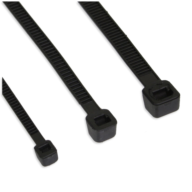 Inline Cable Ties Long 370MM Wide 3,6MM Black 100 Units