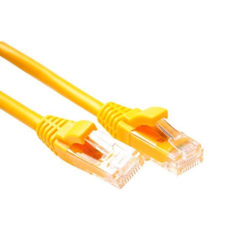 Yellow 3 Meter U UTP CAT.6 Patch Cable Component Level With RJ45 Connectors
