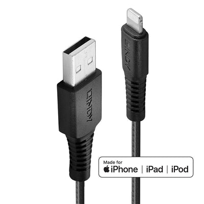 Lindy 31290 Cable Connector Lightning 0,5M Black — image 1