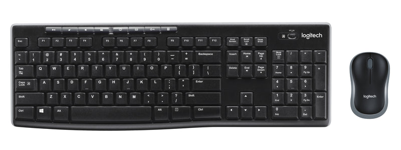 Logitech Keyboard Italian Wireless Combo MK270 Mouse Included USB QWERTY Black