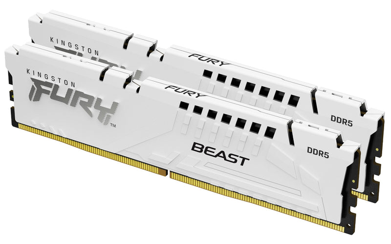 Kingston Fury Memory 32GB DDR5 6000 2X 16GB Kit Dual, Memory White KF560C36BWE2K2-32, Beast Rgb, AMD Expo KF56