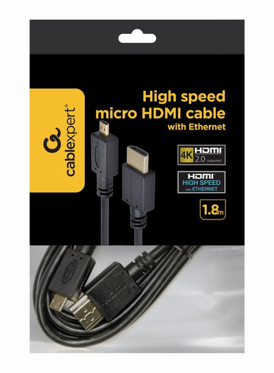 Gembird HDMI Cable a Micro HDMI 1.8M Black CC-HDMID-6 — image 1