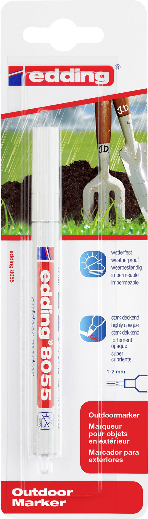 Edding Marcador Permanente Outdoor 8055 White Blister — image 1