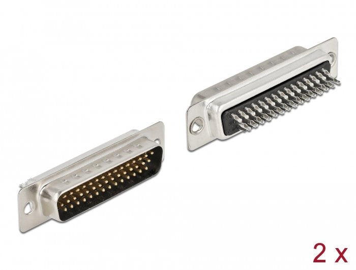 Delock Pin Metal Male D-sub HD 44, Version Soldar, 2 Pieces