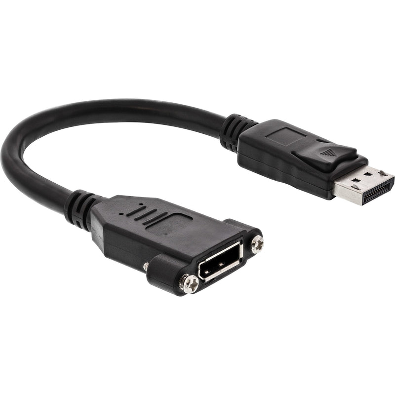 Inline Adapter DisplayPort Male a Female 0,2M, Black
