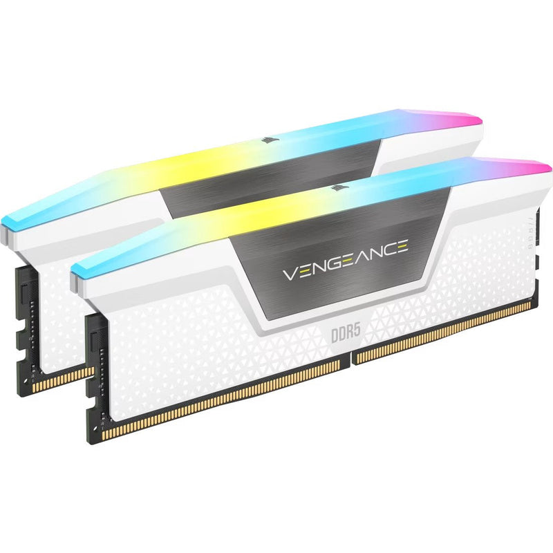 Corsair Memory DDR5 32GB 2X16GB PC6400 Vengeance RGB White CMH32GX5M2B6400Z32W