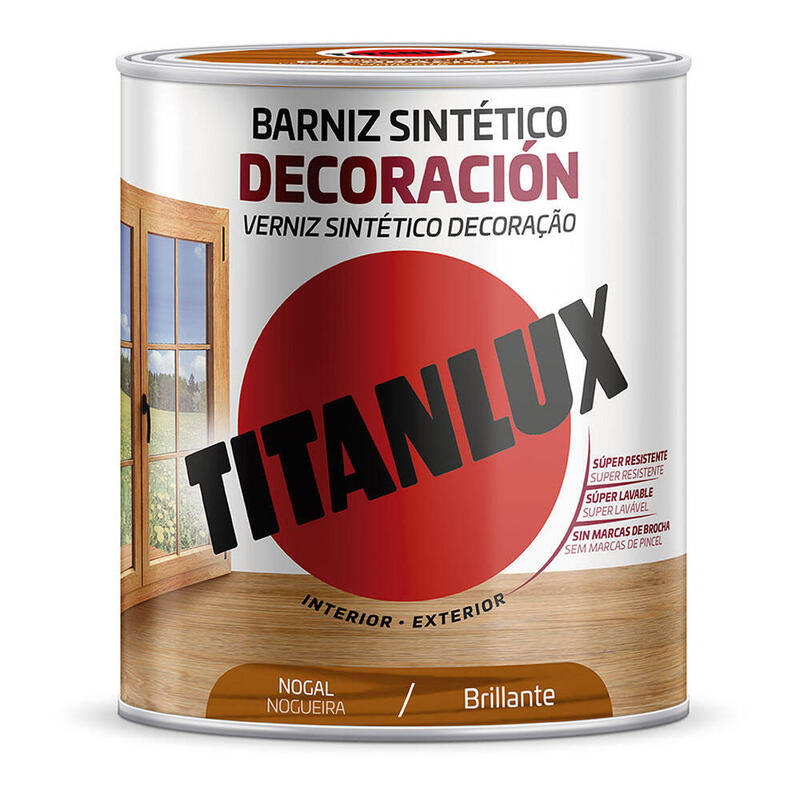Titanlux Barniz Sintético Decoración Glossy Nogal 0,750L M10100334