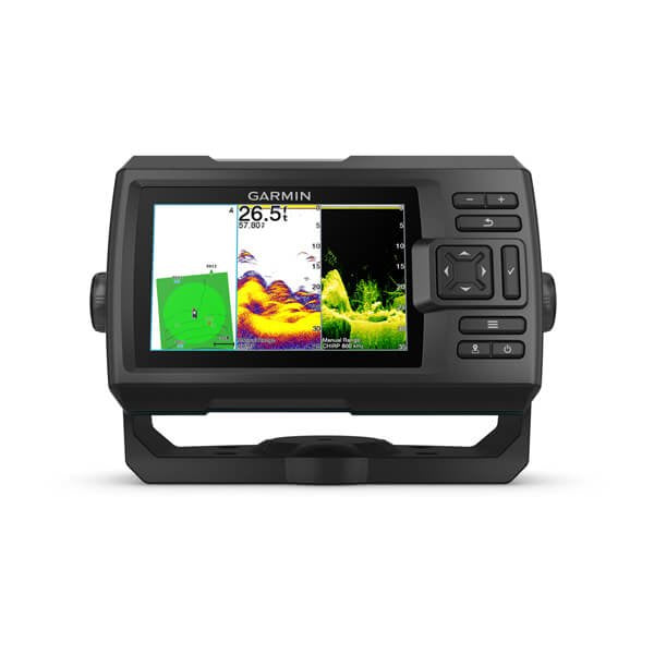 Garmin Sonda GPS Striker Vivid 5CV GPS Integrado Mapas Quickdraw Contours/ Sonda Chirp Clearvü Con Transducto
