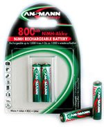 Ansmann 5030902 Battery Rechargeable Nimh Mignon Aa, Phone Dect, 800MAH, Paquete 2 — image 1