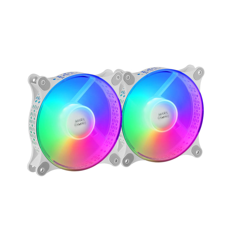 Pack 2 Fans Mars Gaming Mfduow 12CM Frgb White
