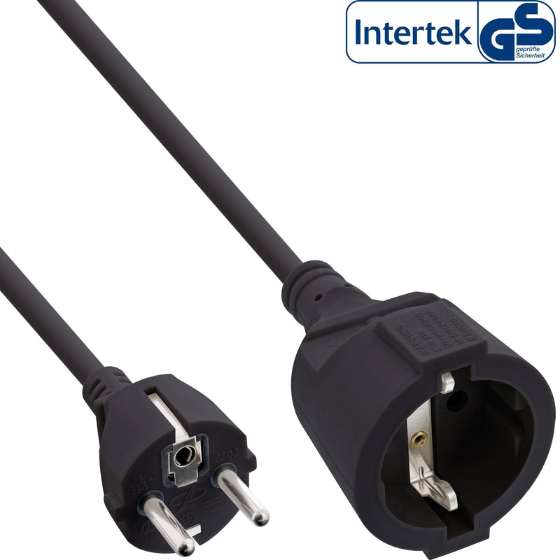 Inline Cable Extensión Power Type F Black 7M