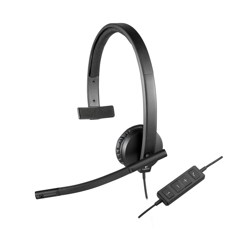 Logitech Headphone H570E With Microphone USB Black