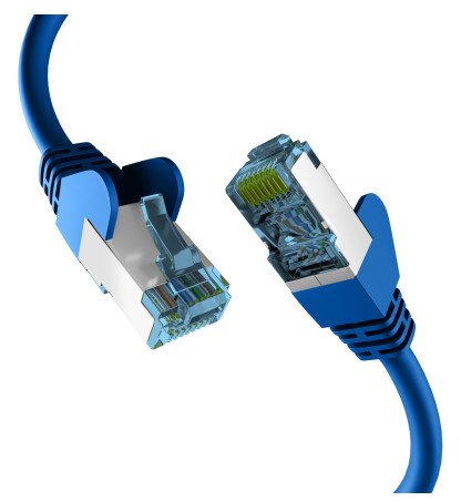 Efb RJ45 Network Cable With CAT.7 Rohcable Blue 0,15M