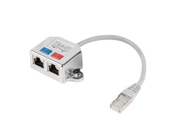 Lanberg Splitter LAN RJ45 a 2x RJ45 FTP AD-0026-S Transmisión Bidireccional a Máxima Speed