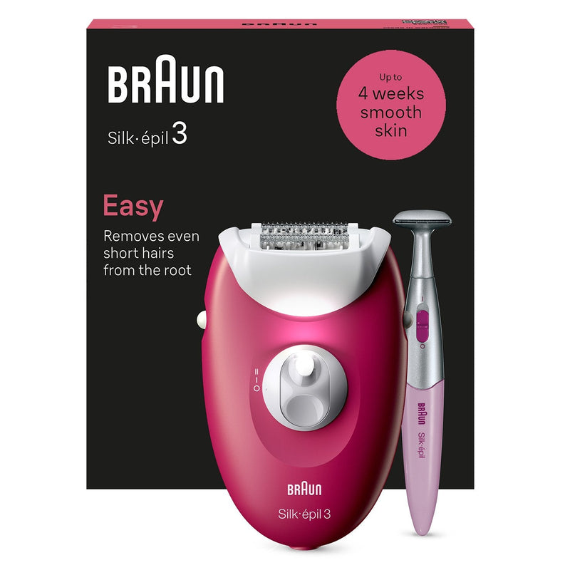 Braun Epilator SE3-202 Silk Épil 3, Pink White