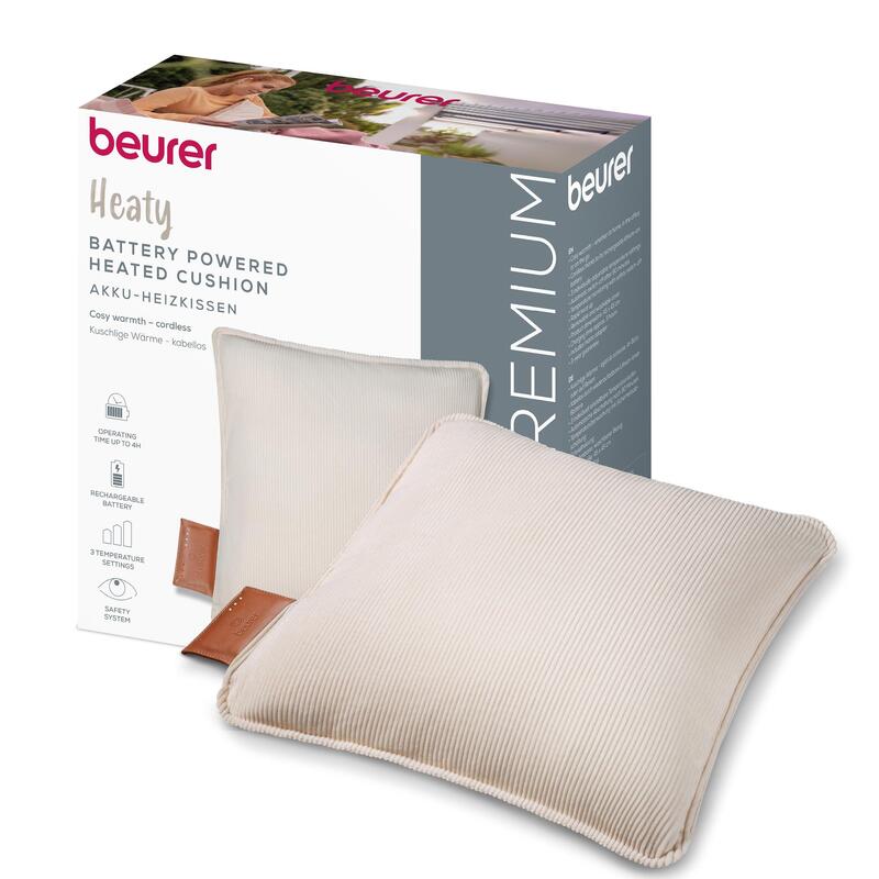 Beurer Heaty Pad Eléctrica, Pad Eléctrica Wireless With Mecanismo Desconexión Automática And 3 Niveles Te