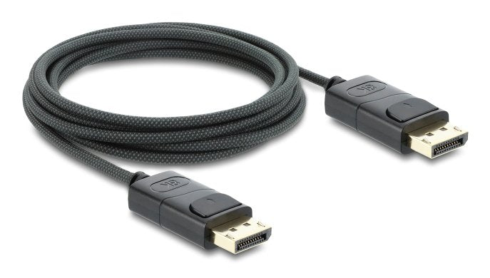 Delock Koaxiales DisplayPort Cable 8K 60 HZ With Geflechtmantel 2M