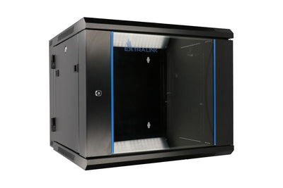Extralink 6U 600X600 Azh Wall-mounted Rackmount Cabinet Swing Type Black — image 1