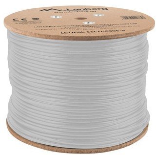 Lanberg Bobina Cable Uftp CAT.6A 305M Solid Cu Lszh Grey Cpr Fluke Passed — image 1